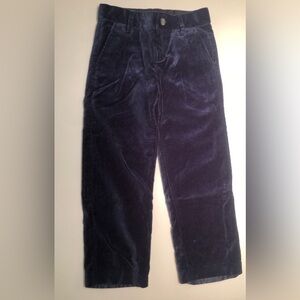 Janie and Jack Dark Blue Velvet Pants